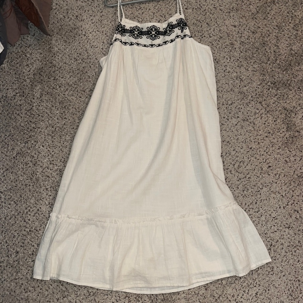 girls size 16 cream/off white, lined old navy dress
